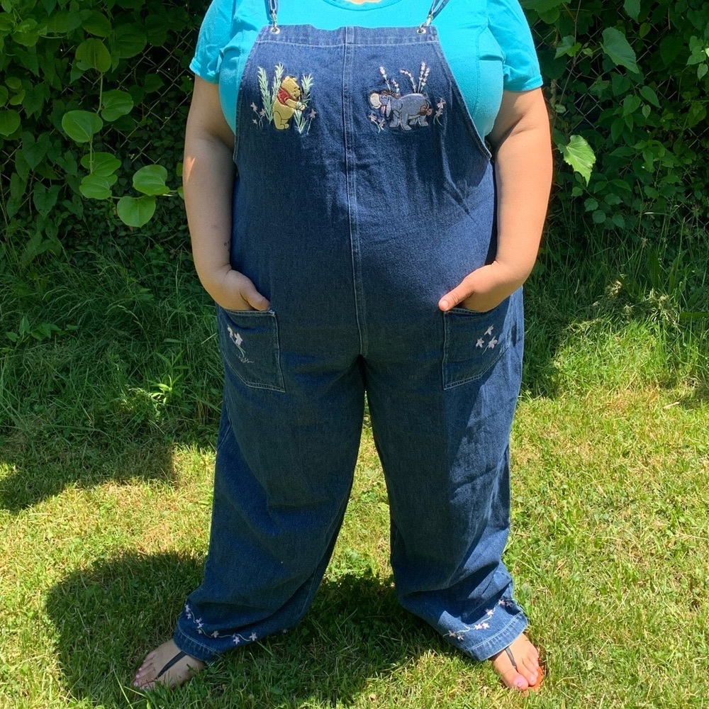 Disney Winnie the Pooh & Eeyore Denim Overalls 3X